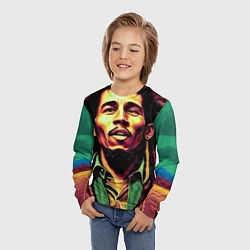 Лонгслив детский Digital Art Bob Marley in the field, цвет: 3D-принт — фото 2