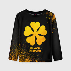 Детский лонгслив Black Clover - gold gradient