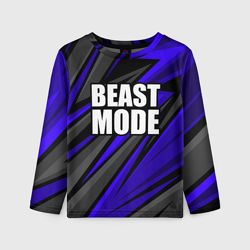 Детский лонгслив Beast mode - синяя униформа / 3D-принт – фото 1