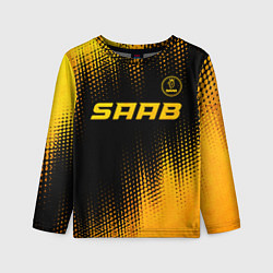 Детский лонгслив Saab - gold gradient: символ сверху