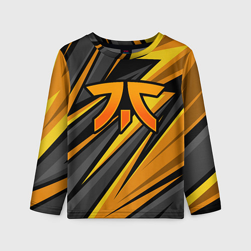 Детский лонгслив Fnatic - киберспорт желтый / 3D-принт – фото 1