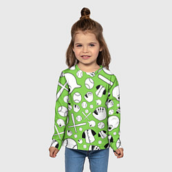 Лонгслив детский Мир бейсбола, цвет: 3D-принт — фото 2