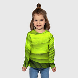 Лонгслив детский Зеленый абстрактный фон, цвет: 3D-принт — фото 2