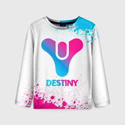 Детский лонгслив Destiny neon gradient style