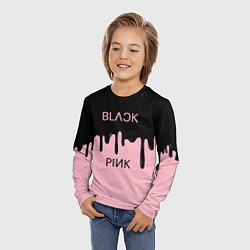 Лонгслив детский Blackpink - краски, цвет: 3D-принт — фото 2