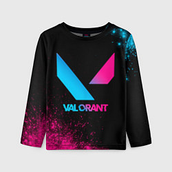 Детский лонгслив Valorant - neon gradient