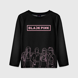 Лонгслив детский Blackpink - art contour, цвет: 3D-принт