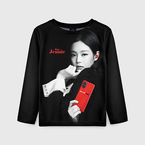 Детский лонгслив Blackpink Jennie Smartphone / 3D-принт – фото 1