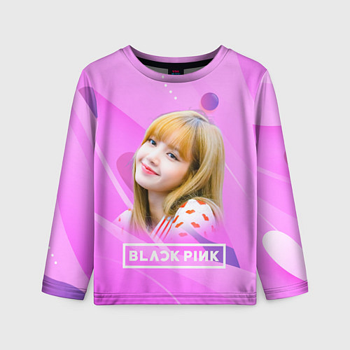 Детский лонгслив Blackpink Lisa pink / 3D-принт – фото 1