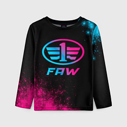 Детский лонгслив FAW - neon gradient