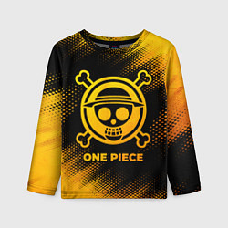 Детский лонгслив One Piece - gold gradient