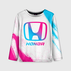 Детский лонгслив Honda neon gradient style