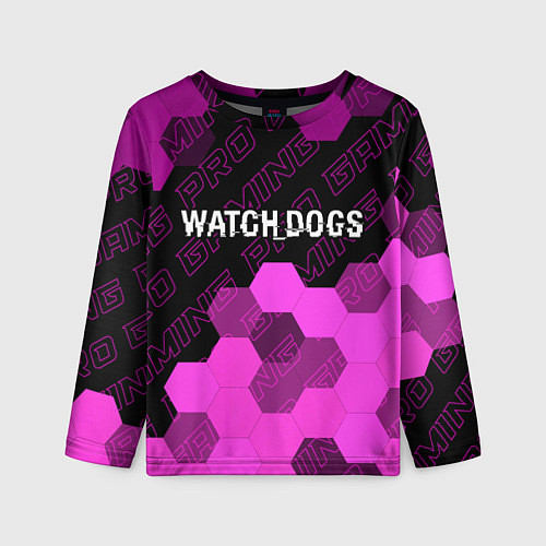 Детский лонгслив Watch Dogs pro gaming: символ сверху / 3D-принт – фото 1