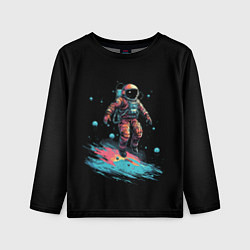 Лонгслив детский Летящий космонавт, цвет: 3D-принт