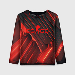 Лонгслив детский CS GO red neon, цвет: 3D-принт