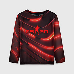 Детский лонгслив CS GO red neon