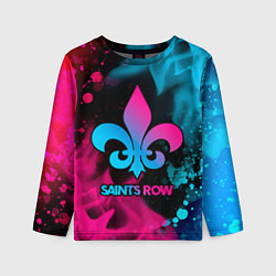 Детский лонгслив Saints Row - neon gradient