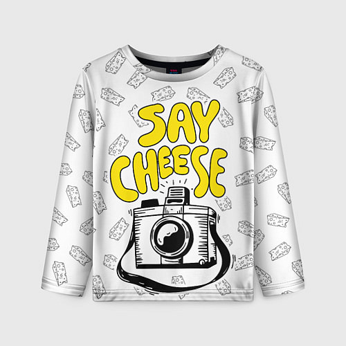 Детский лонгслив Say cheese / 3D-принт – фото 1