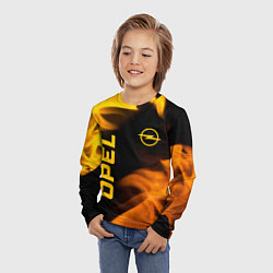 Лонгслив детский Opel - gold gradient: надпись, символ, цвет: 3D-принт — фото 2