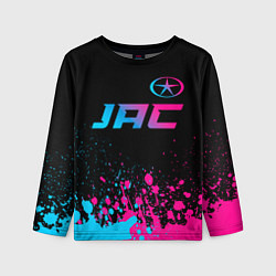 Детский лонгслив JAC - neon gradient: символ сверху