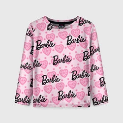Лонгслив детский Логотип Барби и розовое кружево, цвет: 3D-принт