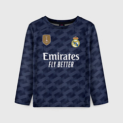 Лонгслив детский Беллингем Реал Мадрид форма 2324 гостевая, цвет: 3D-принт