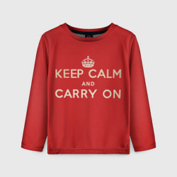 Детский лонгслив Keep Calm and Carry On