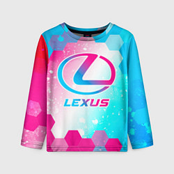 Детский лонгслив Lexus neon gradient style