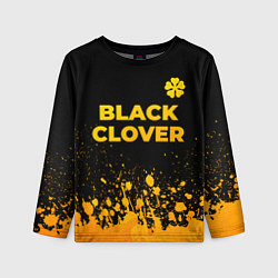 Детский лонгслив Black Clover - gold gradient: символ сверху