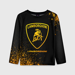 Детский лонгслив Lamborghini - gold gradient