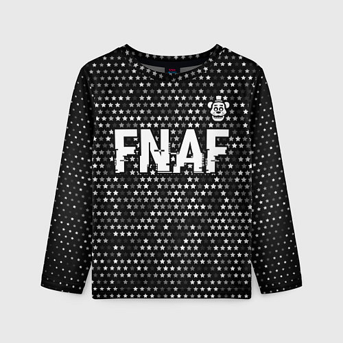 Детский лонгслив FNAF glitch на темном фоне: символ сверху / 3D-принт – фото 1