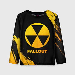 Детский лонгслив Fallout - gold gradient