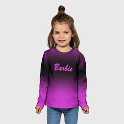 Лонгслив детский Барби градиент, цвет: 3D-принт — фото 2
