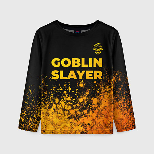 Детский лонгслив Goblin Slayer - gold gradient: символ сверху / 3D-принт – фото 1