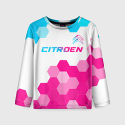 Детский лонгслив Citroen neon gradient style: символ сверху