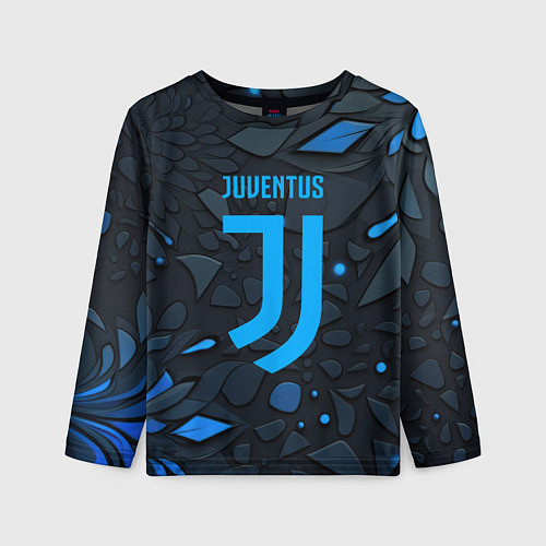 Детский лонгслив Juventus blue logo / 3D-принт – фото 1