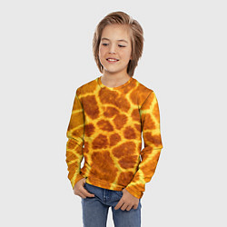 Лонгслив детский Шкура жирафа - текстура, цвет: 3D-принт — фото 2