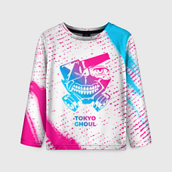 Детский лонгслив Tokyo Ghoul neon gradient style