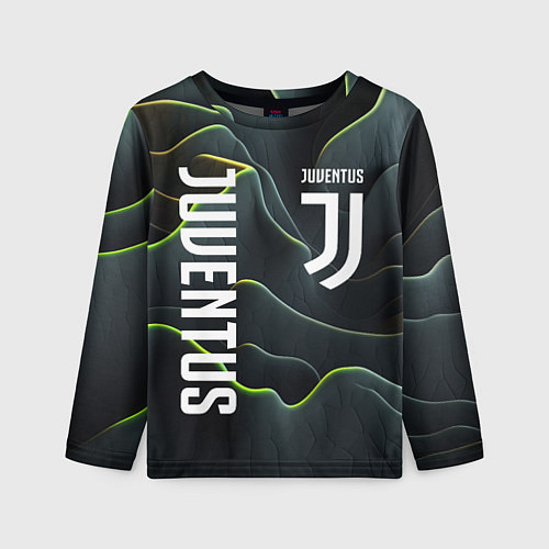 Детский лонгслив Juventus dark green logo / 3D-принт – фото 1