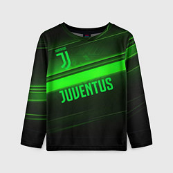 Детский лонгслив Juventus green line
