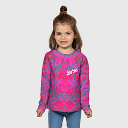 Лонгслив детский Barbie - fashion pattern, цвет: 3D-принт — фото 2