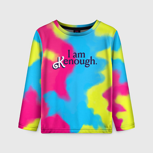 Детский лонгслив I Am Kenough Tie-Dye / 3D-принт – фото 1