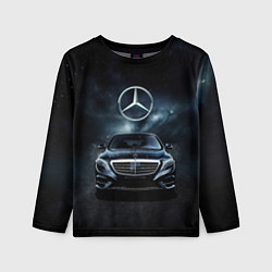 Лонгслив детский Mercedes Benz black, цвет: 3D-принт