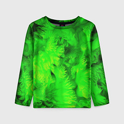 Детский лонгслив Green abstract texture