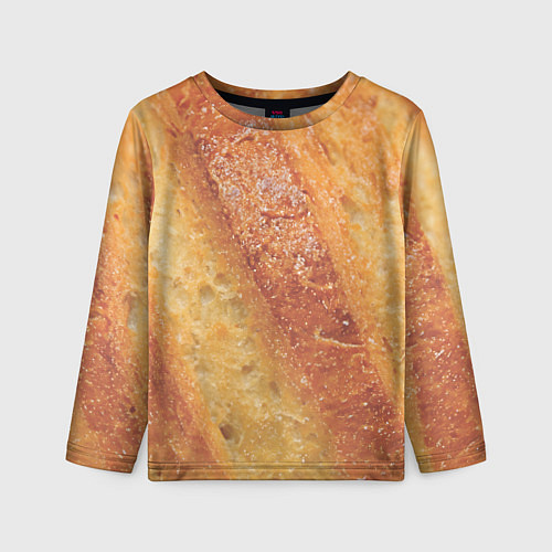 Детский лонгслив Корочка батона / 3D-принт – фото 1