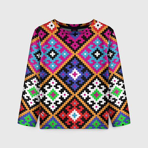 Детский лонгслив Колорит / 3D-принт – фото 1
