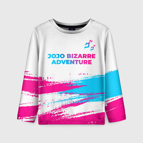 Детский лонгслив JoJo Bizarre Adventure neon gradient style: символ / 3D-принт – фото 1