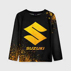 Лонгслив детский Suzuki - gold gradient, цвет: 3D-принт