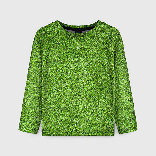 Детский лонгслив Зелёный газон / 3D-принт – фото 1