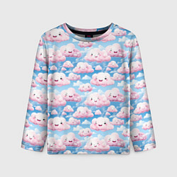 Лонгслив детский Кавайные милые облока, цвет: 3D-принт